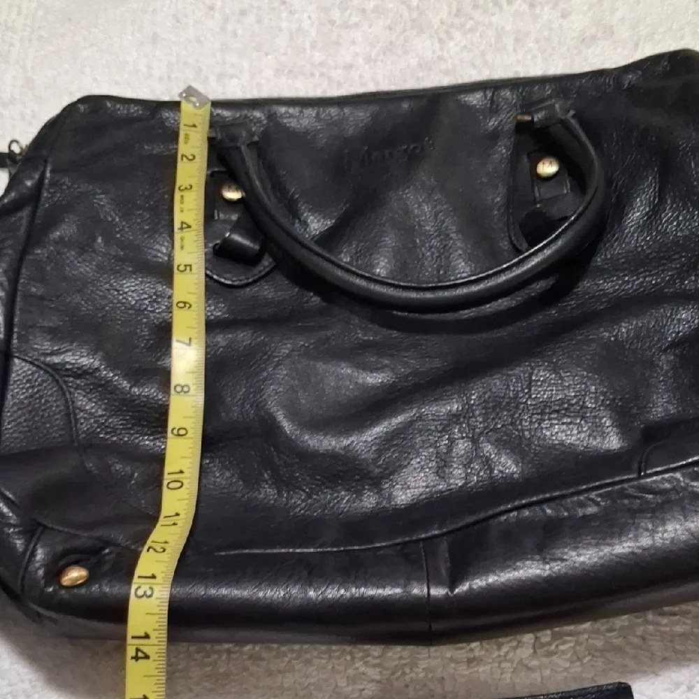 Margot Black Leather Travel Bag